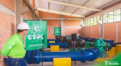La Empresa de Servicios Públicos de Ocaña avanza en la reposición de tuberías para garantizar el suministro de agua potable. Foto Cortesía