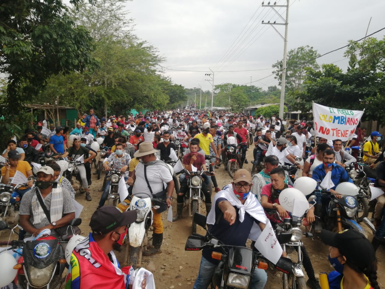 Tibú también organizó su marcha en el marco del paro nacional. / Foto: tomada de Twitter