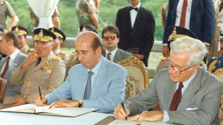  El 28 de marzo de 1989 se firmó la declaración entre Cúcuta y Ureña, por los presidentes Virgilio Barco Vargas y Carlos Andrés Pérez./Foto: archivo
