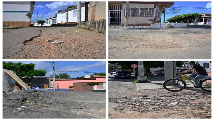 Aunque la alcaldía hizo unas obras de reparcheo, varias vías se encuentran en mal estado. / Jorge Gutiérrez/ La Opinión 